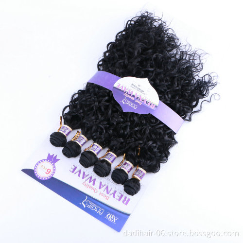 xuchang dadi factory wholesale curly synthetic weave hair packs,heat resistant fiber synthetic hair braids extensions